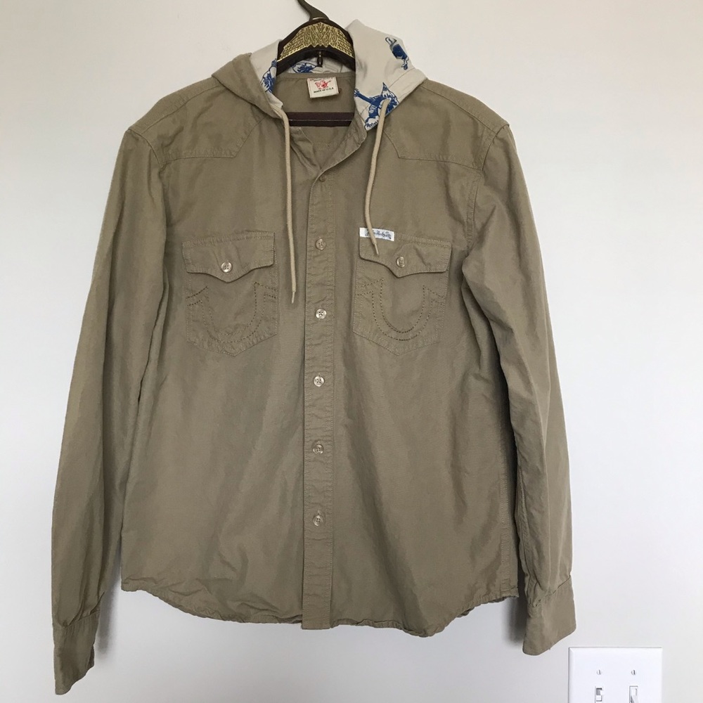 True Religion hoodie button up jacket